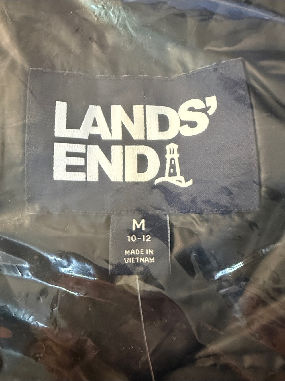 NWT LANDS’ END Women’s Max 600 Down Puffer Vest in Black - Size M 10-12 - Picture 8 of 8